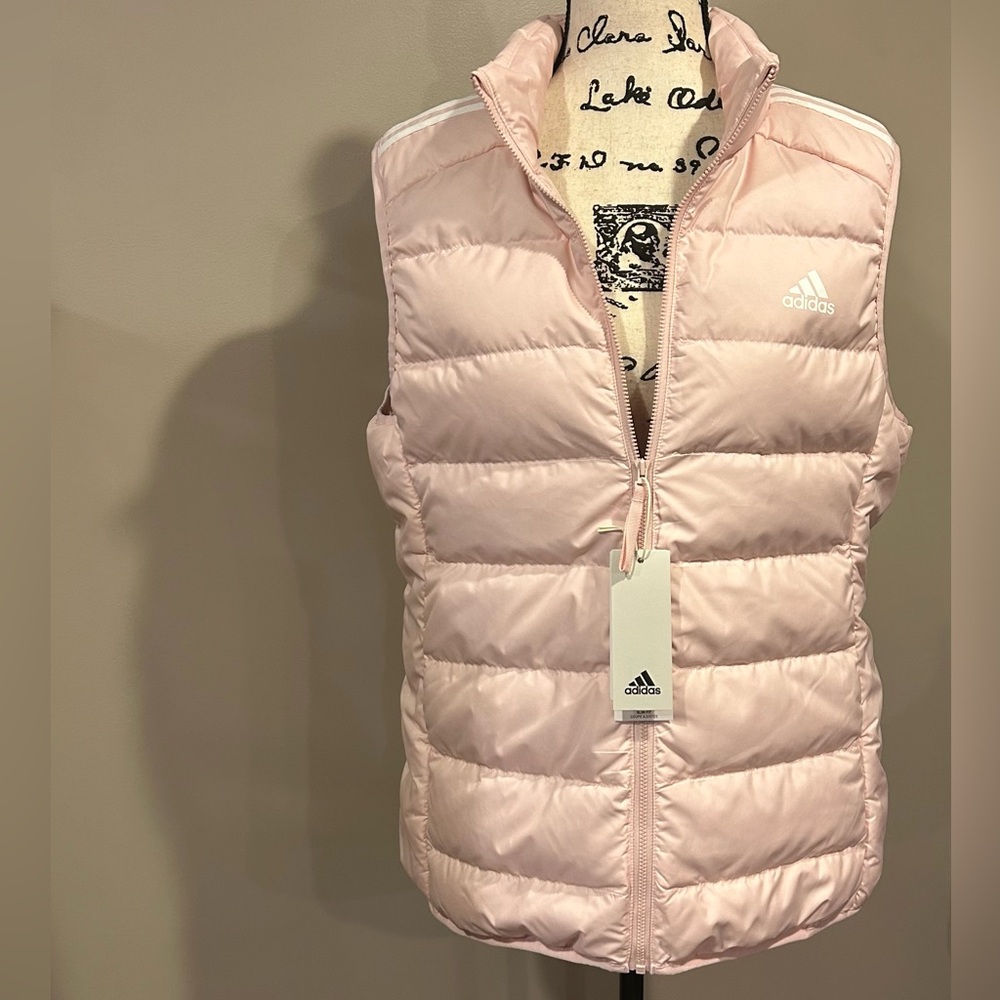Adidas Essentials 3 Stripe Duck Down Vest Jacket - Picture 7 of 13